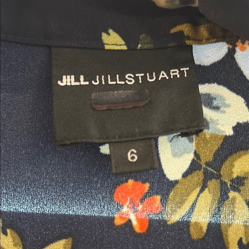Jill Stuart Ruffle Floral Wrap Dress Sz 6 - Picture 2 of 8
